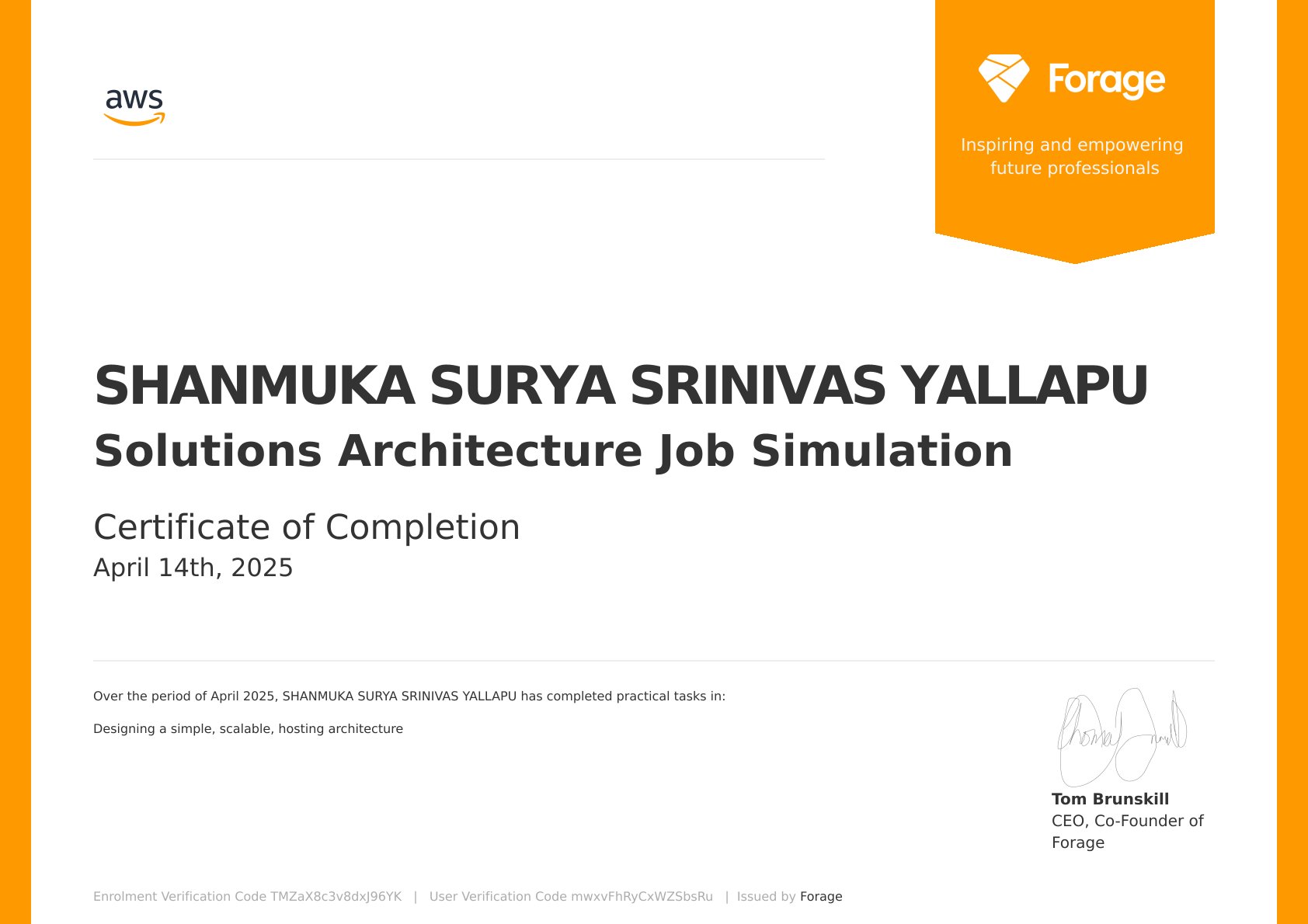 AWS Architecture Simulation